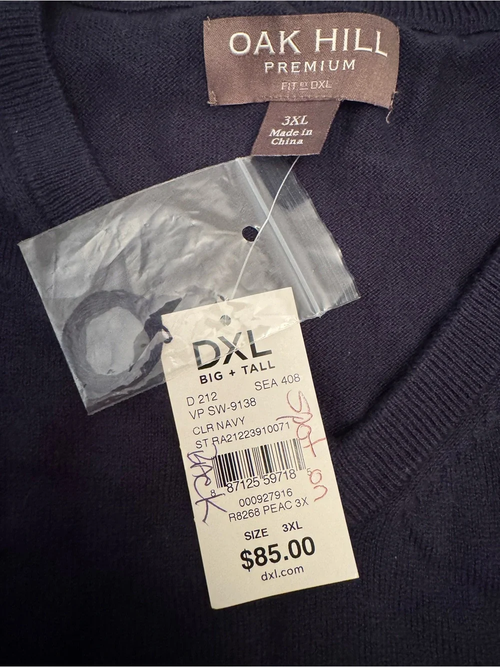 OAK HILL PREMIUM Cotton Cashmere Sweater V Neck